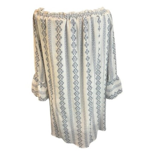 English‎ Factory Womens Off Shoulder Top Blouse Tunic M Bell Sleeves - Picture 2 of 9